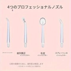 2個セットです未使用ノズル４本口腔洗浄ジェットウォッシャー USB充電式の画像