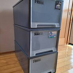 天馬の衣装ケース 3つ　ブルー