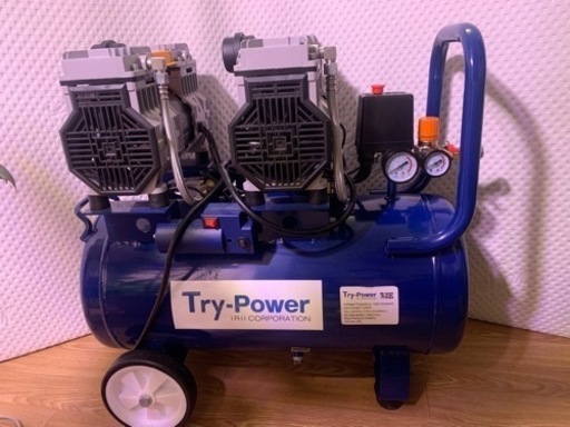 イリイ ２馬力オイルレスエアーコンプレッサー39L　静音　TR-303EC