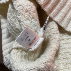 白　ニット　ORCLUB 冬　裏起毛 タートルネックセーター 長袖の画像
