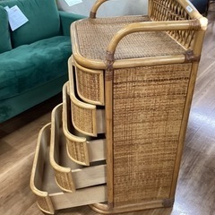 ラタンチェスト　【町田市再生家具】　232699の画像