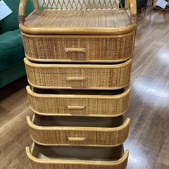 ラタンチェスト　【町田市再生家具】　232699の画像