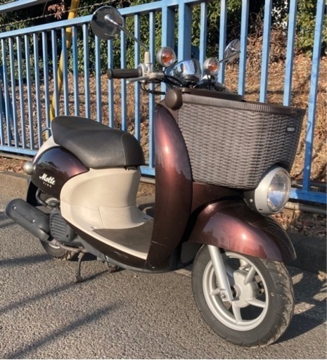 ビーノ モルフェ 前カゴ付き 低走行7262km 原付 実働車