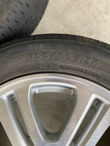 NBOXカスタム純正ホイール普通タイヤ4本セット14インチ