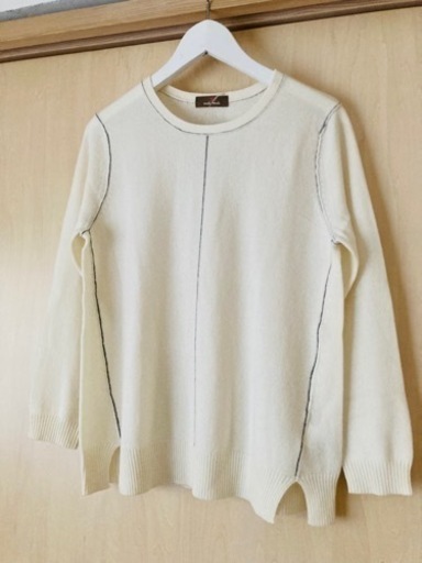 新品　meimei メイメイ　カシミヤ　セーター　ニット　ホワイト　M 白　長袖