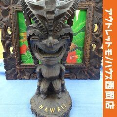ハピネス ティキ 木製 ハワイアン 幸福の神 Happiness...