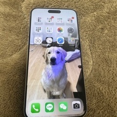 iPhone15Pro Max ホワイト　256㎇　画面ヒビあり