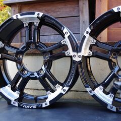 ジムニー RAYS/レイズ製アルミホイール DAYTONA FDX-J ブラックスポーク(タニグチ別注カラー) 16×5.5J 5本セットの画像