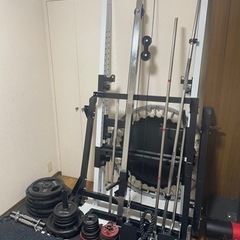 （中古傷あり）パワーラック　★床材 & 175kgセット　自宅でトレーニングBIG3可能‼︎の画像