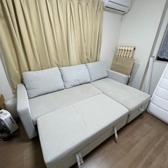 ニトリ　布張りカウチソファベッド (ノアーク２ GY)の画像