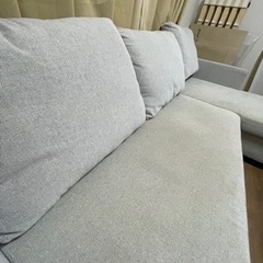 ニトリ　布張りカウチソファベッド (ノアーク２ GY)の画像