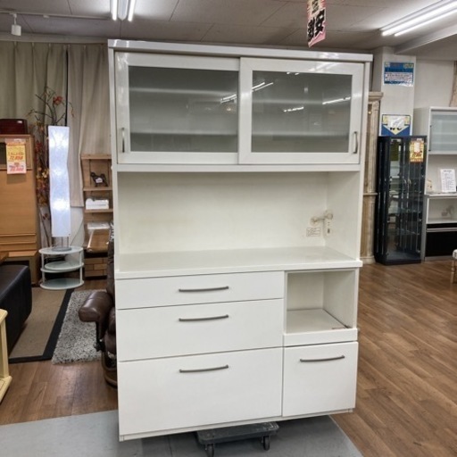 S174 ★ NITORI キッチンボード 食器棚 COPAIN120KB 幅119.5cm USED