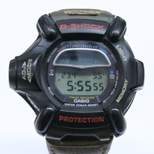 動作品 ヒビワレ・カケあり CASIO G-SHOCK RISEMAN DW-9100BJ-1A 1664 気温/気圧/高度 登山 ハ