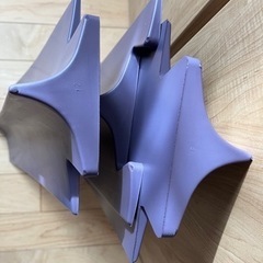 「マットレスのすきま対策 アイボリー(本体:紫) 20×165cm(20×60cm/2本、20×55cm/1本) 「すきまスペーサー」 ツインベッドのマットレスの隙間にぴったりフィット 3分割 専用カバー付きの画像