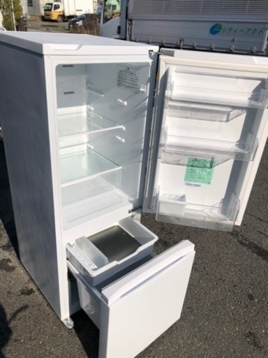 北九州市内配送無料　保証付き　2022年式　冷蔵庫 ホワイト AT-RF160-WH [162L /2ドア /右開きタイプ]