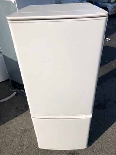 北九州市内配送無料　保証付き　2021年式　冷蔵庫 Pシリーズ マットホワイト MR-P15F-W [2ドア /右開きタイプ /146L] [冷凍室 46L]