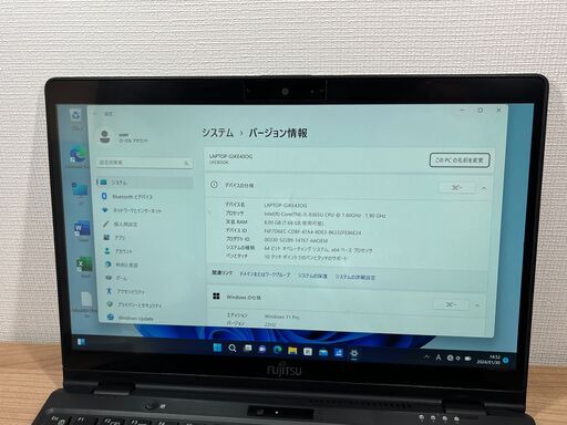 LTE搭載・タッチパネル〉1258 富士通 LIFEBOOK U939X/A i5-8365U ８GB / SSD 256GB 第8世代 Windows11 Office 軽量