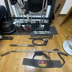 （中古傷あり）パワーラック　★床材 & 175kgセット　自宅でトレーニングBIG3可能‼︎の画像