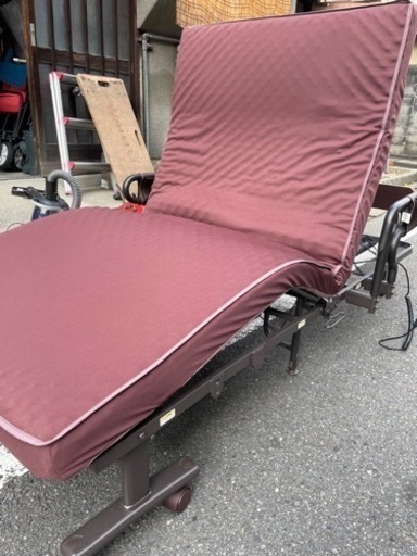 ☆美品☆折りたたみベット 電動リクライニング ATEX シングル