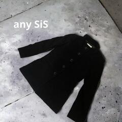 ラスト1点any SiS anysis ラメ入りコート ブラック エニィスィス ピーコートの画像