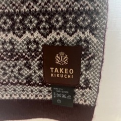 TAKEO KIKUCHI タケオキクチ　マフラー ストール フェアアイル 柄　中古品（状態良品） の画像