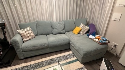 【取引中】IKEA カウチソファ 3人掛け 美品 洗えるカバー 2/18or19取引希望