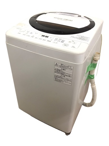 【直接引取歓迎！】TOSHIBA 東芝 トウシバ　6kg 電気洗濯機 全自動洗濯機 AW-6D3M 2017年製（埼玉県川越市）