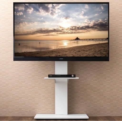 壁寄せテレビスタンド　ホワイト　美品