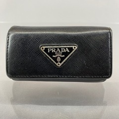 昭和レトロ アンテイーク PRADA オールド プラダ 黒レザー...