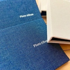 美品 写真アルバム5冊 デニム生地 L版の画像