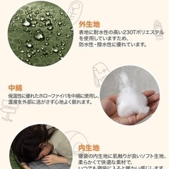 wolfyok outdoors寝袋1.1k カーキの画像