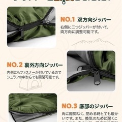 wolfyok outdoors寝袋1.1k カーキの画像