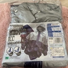 ツインカラースーツ　雨具　レインコート　LL ネイビー　新品