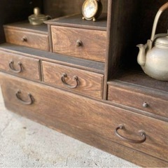 古道具 小引き出し沢山の飾り棚  ビンテージ【お値引中】の画像