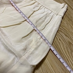 BANANA REPUBLIC バナナ リパブリック ひざ丈 スカート シルク 絹 100% アイボリー 0の画像