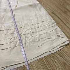 BANANA REPUBLIC バナナ リパブリック ひざ丈 スカート シルク 絹 100% アイボリー 0の画像