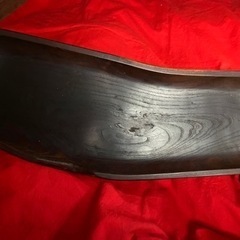レトロ　時代物　ビンテージ　民藝　骨董　煎茶　欅材の刳り盆（くりぼん、一枚板から削り出した造りのことです）の画像