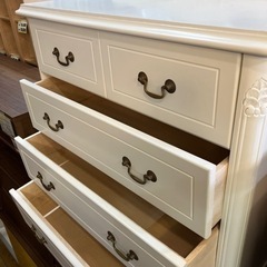 🎀アンティーク調🎀4段チェスト ハイチェスト 猫脚 シャビーシック NO174の画像