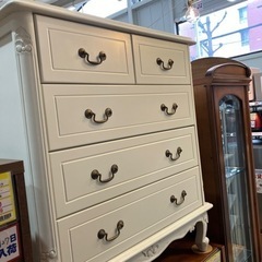 🎀アンティーク調🎀4段チェスト ハイチェスト 猫脚 シャビーシッ...