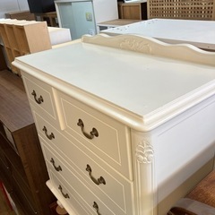 🎀アンティーク調🎀4段チェスト ハイチェスト 猫脚 シャビーシック NO174の画像