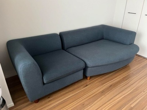 カウチソファ２点セット　３人掛け　幅219㎝×奥108㎝×高65㎝