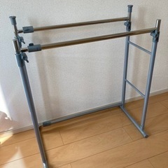 押入れ　ハンガーラック　二段　ダブル　パイプハンガー