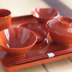 【中古】明治神宮お食い初め食器セット【おもちゃ　お椀　箸】