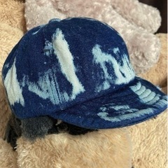 ムラ染めダメージデニムキャップの画像