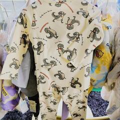 2枚パジャマ上下セット、恐竜柄、かわいい、キュート、安全高品質の画像