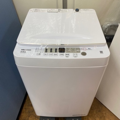 I332 ? 2022年製の美品♪ Hisense 洗濯機 （5.5㎏） ⭐ 動作確認済 ⭐ クリーニング済