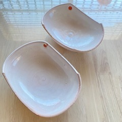 取引者決まりました　萩焼　盛り皿2点セット