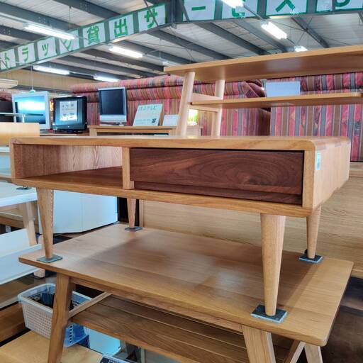 【愛品倶楽部柏店】ACTUS 引出し付リビングテーブル RELIEF