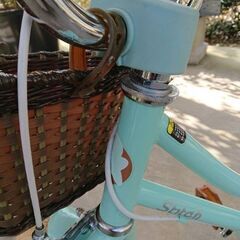 【決まりました】補助輪付きSTITCH自転車12インチ　3〜6歳　かわいいミントグリーンの画像
