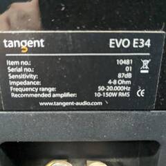 [ST1082] 中古 tangent EVO E34 ペアスピーカー 神田店舗引き取り限定 現状販売の画像